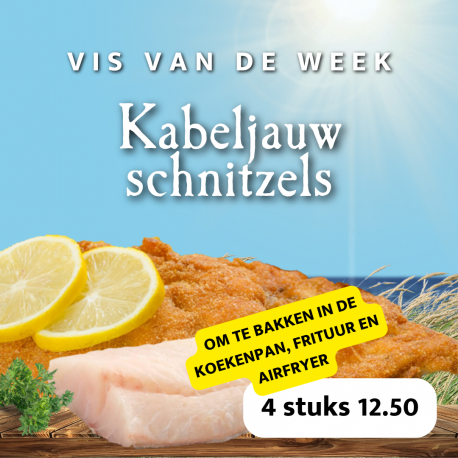 Weekaanbieding kabeljauwschnitzels