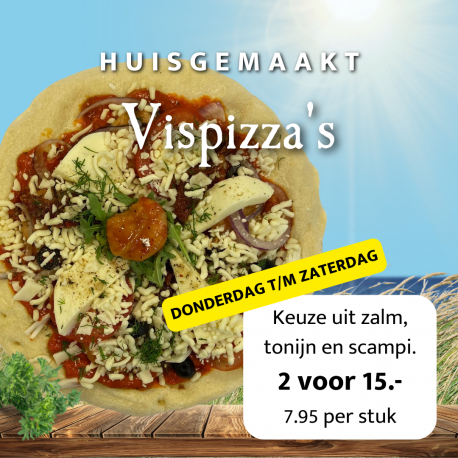 Weekaanbieding Vispizza & gevulde schelpen